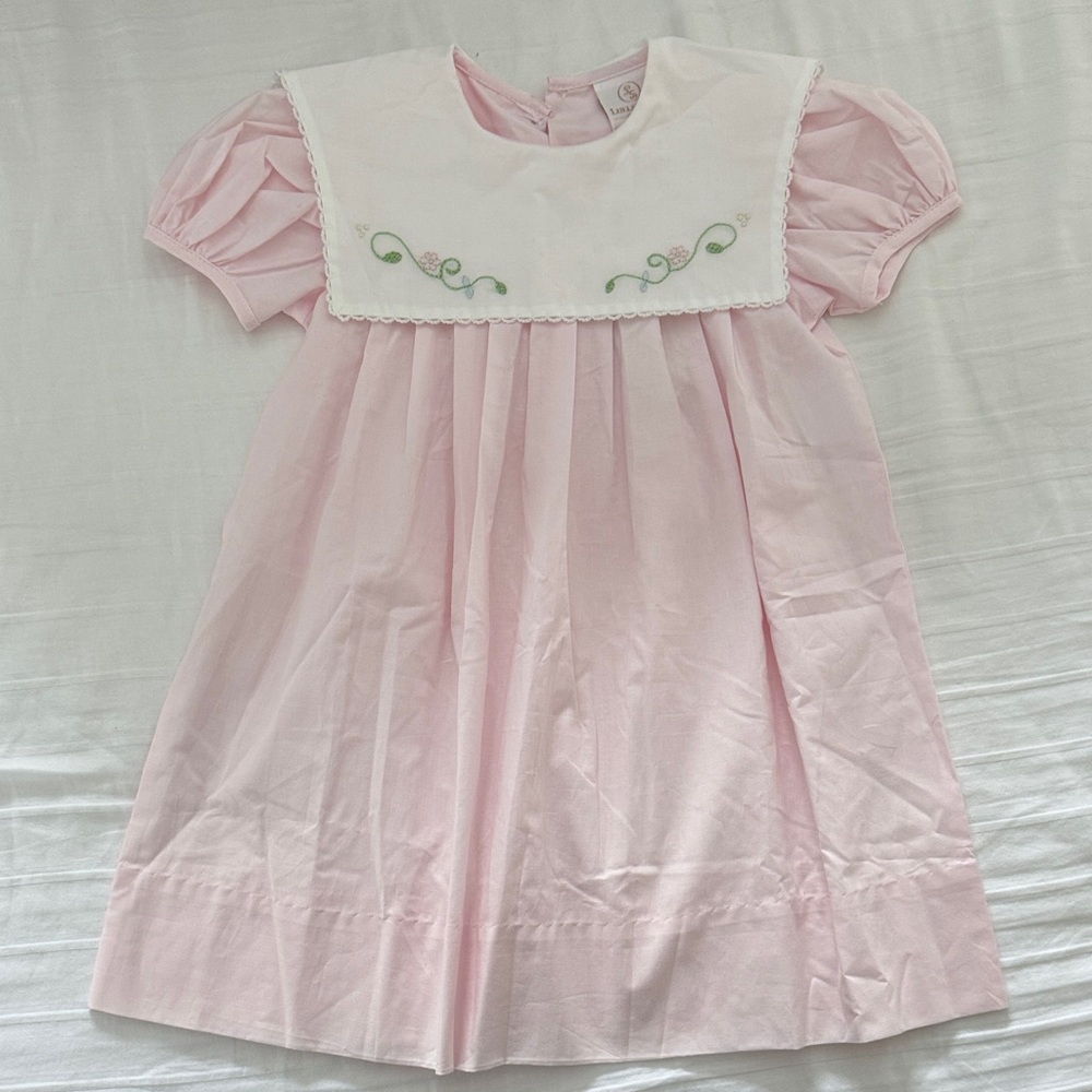Beautiful Light Pink Embroidered Kids Dress